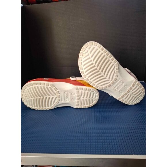 Rainbow Striped Crocs Clogs Size 7/9 Multicolor Unisex Footwear - Picture 6 of 6